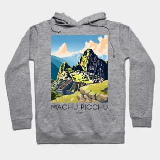 A Pop Art Travel Print of Machu Picchu - Peru Hoodie